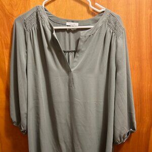Olive green blouse